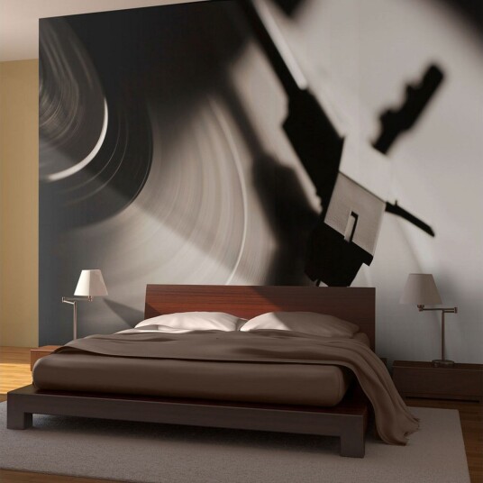 Fototapet Gramophone And Vinyl Record 400x309 - Artgeist sp. z o. o.