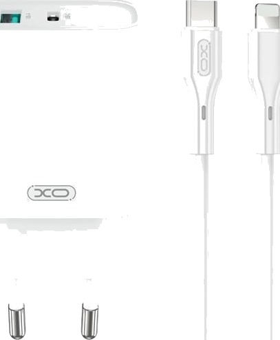 XO CE30 hurtiglader 30W – USB-C PD / USB-vegglader med Lightning-kabel