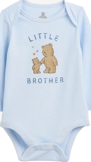GAP Baby Organic Cotton Family Graphic Bodysuit LITTLE BROTHER 80/86