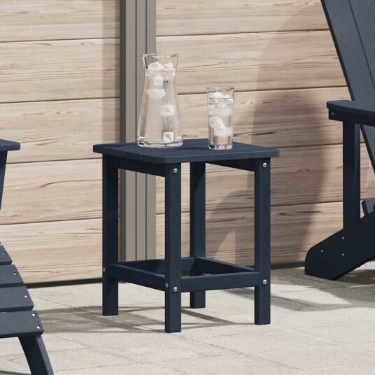 Adirondack sidebord Marineblå 38x38x46 cm HDPE