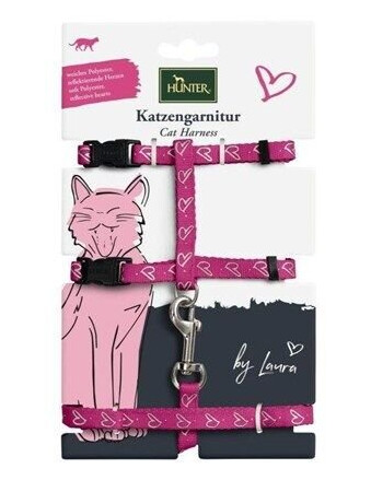 Hunter By Laura Cat harness with line - Pink