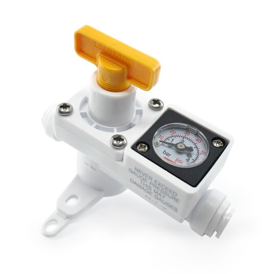 Kegland 8mm Duotight Inline Regulator inline regulator med manometer