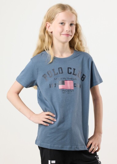 Saint Vincent Santa Cruz Tee Jr Denim Blue 98/104 T-Shirts