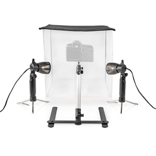 Nedis Photo Studio Kit | 400 lm | Brettbar | Bakgrunner inkludert | Reiseveske inkludert | Sort