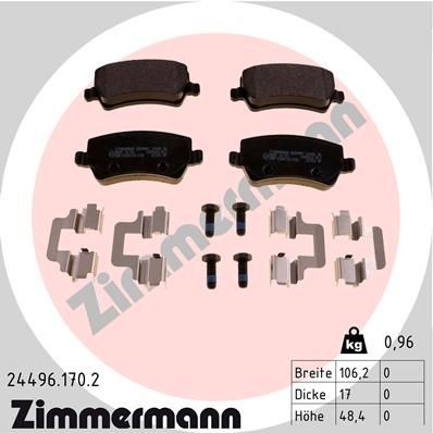 Bremseklosser ZIMMERMANN 24496.170.2 Bremseklosser ZIMMERMANN 24496.170.2
