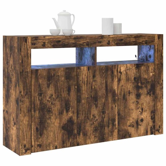Serviesskap Røkt eik 116 x 30 x 75 cm Konstruert tre