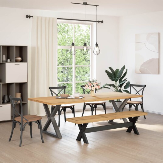 vidaXL Spisebenk NOAIN 160 x 41 x 45 cm Massiv furu Naturlig vidaXL Spisebenk NOAIN 160 x 41 x 45 cm Massiv furu Naturlig