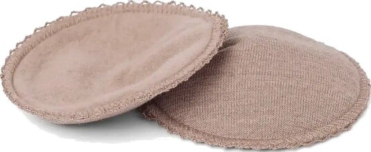 Smallstuff Breast Feeding Pads M Dia. 13 Cm. Meriono Wool Soft Powder Melange SOFT POWDER MELANGE M