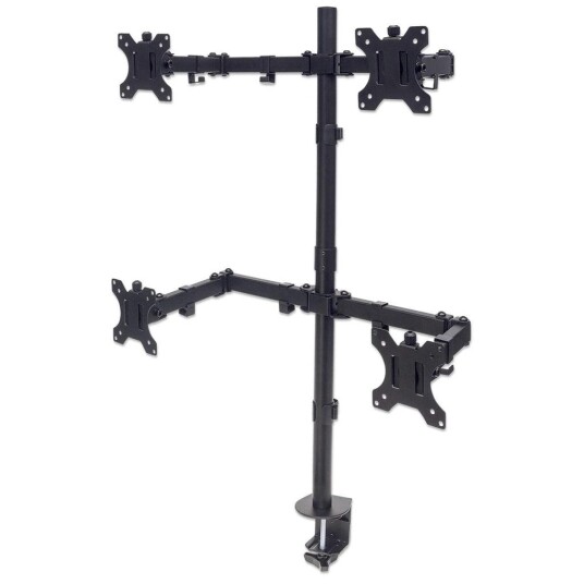 MANHATTAN MH LCD Monitor Pole, For Four Monitors, Desktop Mount, Black MANHATTAN MH LCD Monitor Pole, For Four Monitors, Desktop Mount, Black