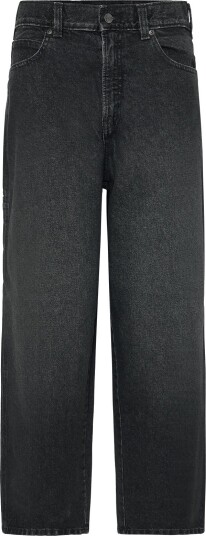 Dickies 958 Baggy Tapered Work Jeans BLACK WASH FADED 33