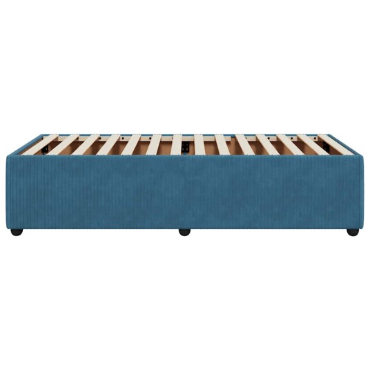 Sengeramme blå 80x200 cm fløyel 8721102698569
