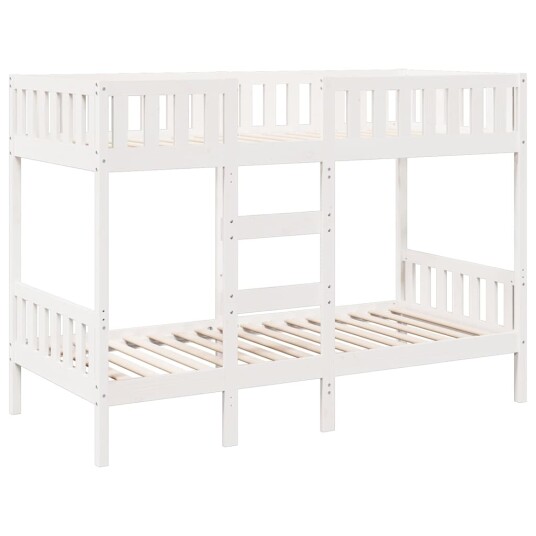 Køyeseng hvit 75x190 cm heltre furu 3308608