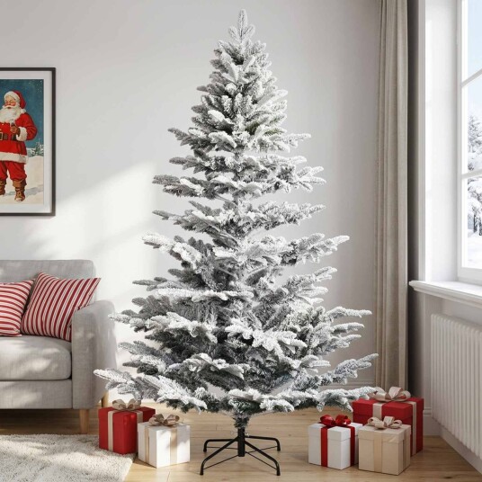 vidaXL Kunstig sammensatt juletre 240 cm PE og PVC Grønn og hvit