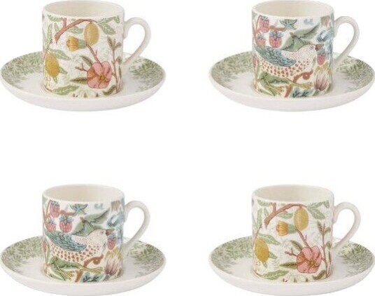 Spode Morris & Co espressokopp med skål 4 stk