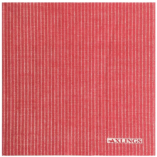 Axlings serviett krittstrek rød med linuttrykk 40x40cm