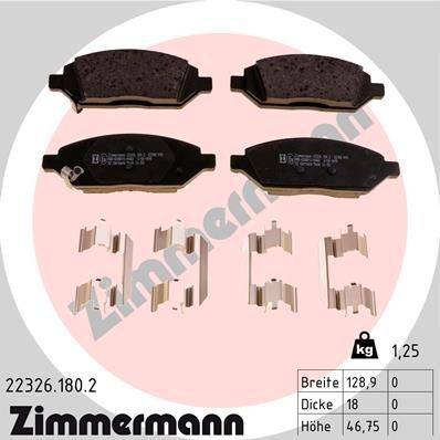 Bremseklosser ZIMMERMANN 22326.180.2 Bremseklosser ZIMMERMANN 22326.180.2