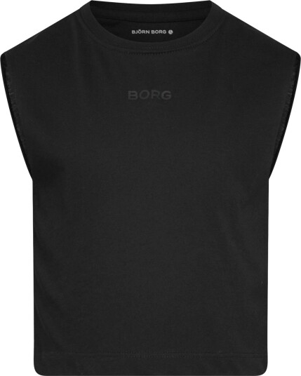 Björn Borg Borg Cropped Tank Top   Black   158 164