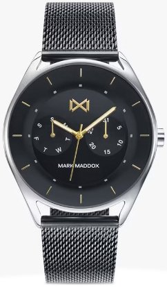 Mark Maddox Herreklokke HM7116 57 Venice Sort/Stål Ø40 mm