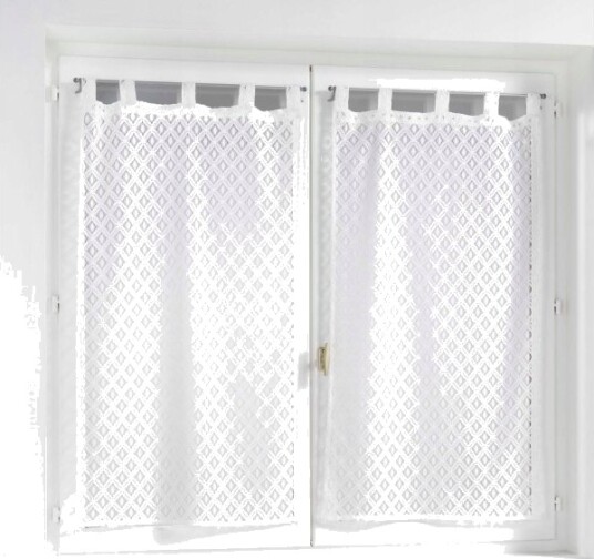 Douceur D`Interieur Gardinsett Med Stropper Odilia 60 X 90 Cm 2 Stk