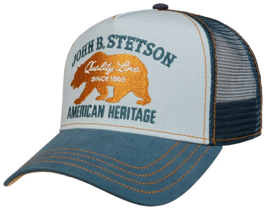 Stetson Men's Trucker Cap Bear Blue Fish Print OneSize, Blue Fish Print