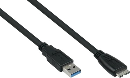 Alcasa Uk30p-Amb-018S 1,8 M Usb A Micro-Usb B Usb 3.2 Gen 1 3.1 Gen 1 5 Gbit/S Sort