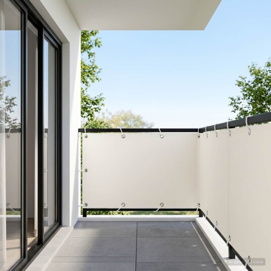 vidaXL Balkong privat skjerm 150 x 800 cm Polyester Hvit