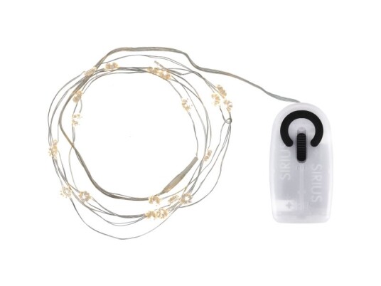Sirius Home Silke Lyskæde Mini Blomster   20 Led Klar/Sølv