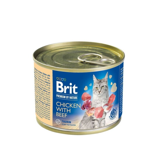 Brit Premium By Nature Cat Chicken With Beef 200 G