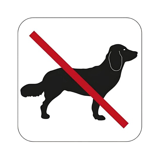 Habo Outlet Hundeforbud Vinyl Skilt