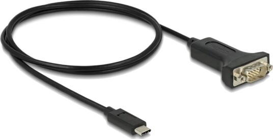 Delock - Usb / Seriell-Kabel - 24 Pin Usb-C (Hann) Til Rs-232 (Hann) - 1 M - Svart