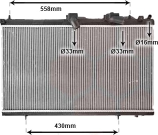 VAN WEZEL 40002296 Radiator motorkjøling