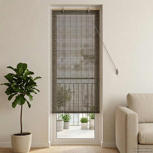 vidaXL Rullegardin Grå 40 x 220 cm Bambus vidaXL Rullegardin Grå 40 x 220 cm Bambus
