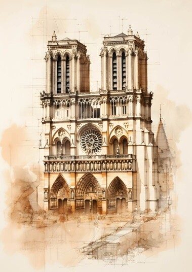 Plakat Notre Dame katedralen