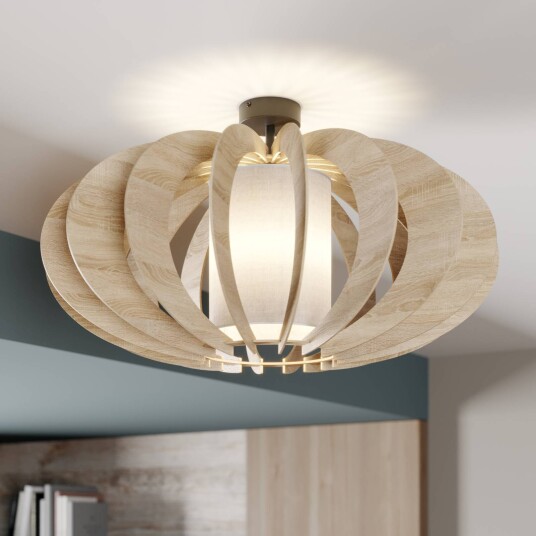 Sigma Taklampe Modern A L med trelameller Ø 60 cm