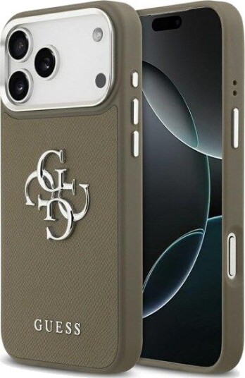 GUESS Grained Big 4G Classic Logo Case for iPhone 17 Pro Max - Brown