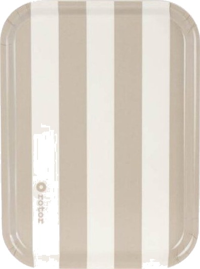Rotor Design Stripes serveringsbrett 27x30 cm hvit/beige Rotor Design Stripes serveringsbrett 27x30 cm hvit/beige