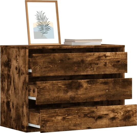  Kommode røkt eik 80x41x58 cm konstruert tre
