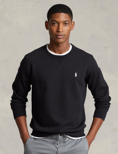 Polo Ralph Lauren Double-Knit Sweatshirt - Black - S