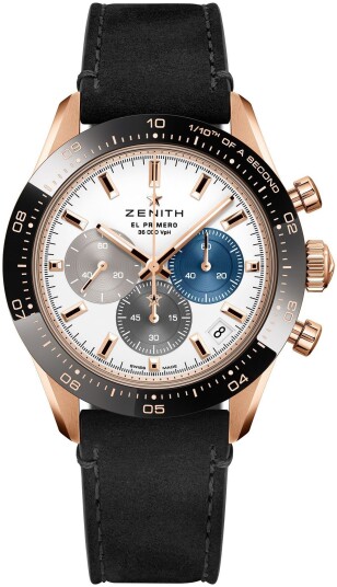 Zenith Herreklokke 18.3100.3600 69.C920 El Primero Hvit/Lær Ø41 mm Zenith Herreklokke 18.3100.3600 69.C920 El Primero Hvit/Lær Ø41 mm