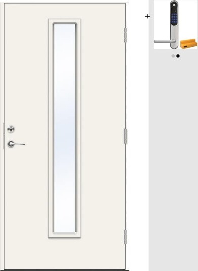 Ytterdør Swedoor Advance-Line Nordic Narvik med Yale Doorman Classic Home