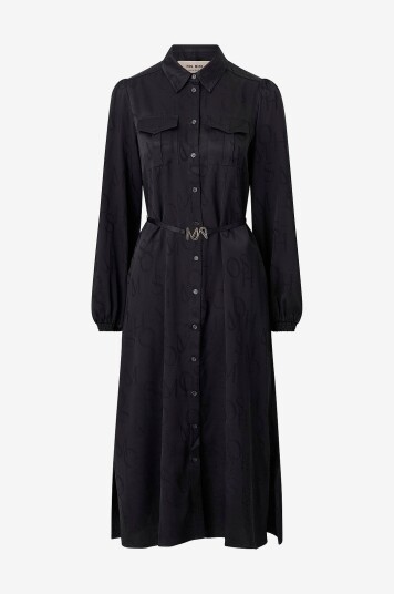 MOS MOSH Skjortekjole mmRaya Monogram Dress Svart MOS MOSH Skjortekjole mmRaya Monogram Dress Svart