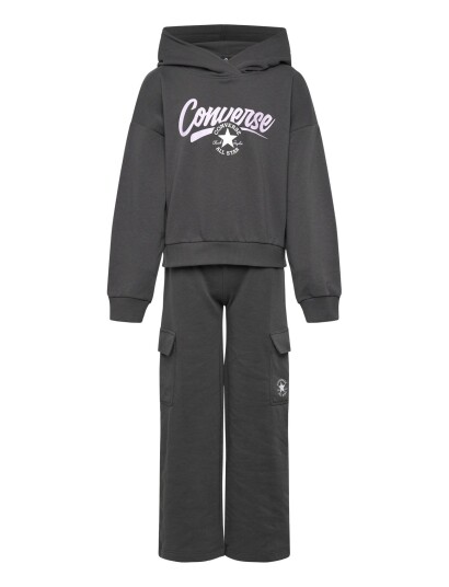 Converse Cnvg Hoodie And Cargo Pant Set Black 140/152 Converse Cnvg Hoodie And Cargo Pant Set Black 140/152