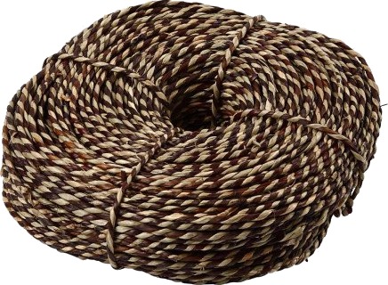 Sjøgresssnor tykkelse 3,5 4 mm brun 500g/ 1 bdt.
