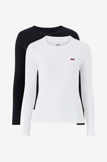 Levi's T skjorte 2 pack Essential LS Flerfarget