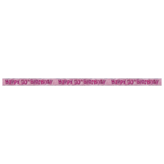 Banner Rosa Metallic "50th" Ca 3,6meter 