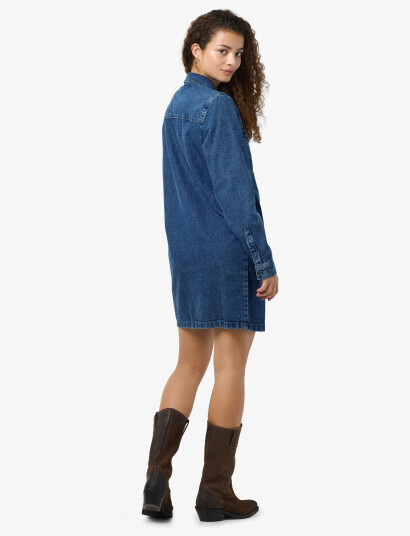 NOISY MAY Nmnew Signe L/S Denim Dress Vi002Mb Noos - Blue - XS