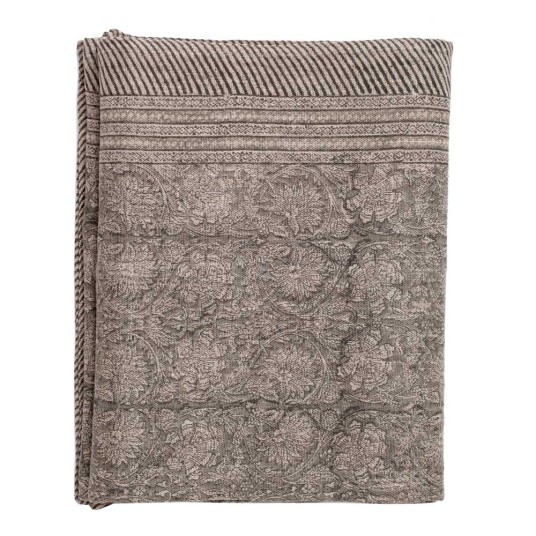 Chamois Paradis bordduk lin 150x350 cm grå/natur