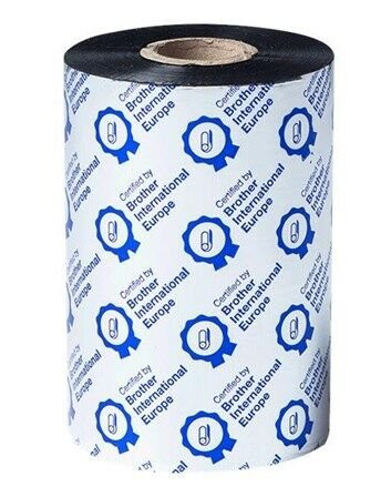 Brother tape standard wax 110mm x 450m - Fargebånd refill (termisk overføring) Svart