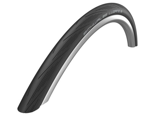 Schwalbe Lugano Ii, 28", Veg, Clincher-Dekk, Folding Bead, Banesykling, Sort