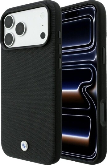 BMW MagSafe-etui med Kevlar og metallogo for iPhone 18 Pro Max / 17 Pro Max - Svart